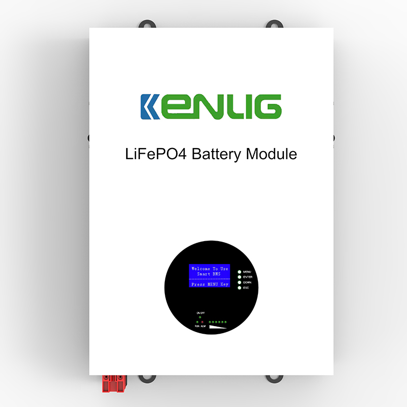 Kenlig LifePo4 Lithium Battery 6000 Cycli BMS System Wall Monted Battery LCD Display 48V/51.2V 100AH ​​150AH 200AH POWERWALL